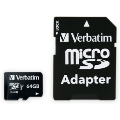 Verbatim Premium microSDXC 64GB - High-Speed Storage for Your Devices - Ultimate Performance & Reliability